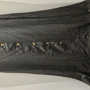 Black Skirt with Gold Buttons